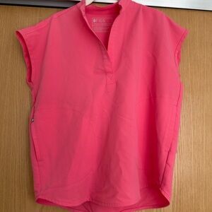 Figs Neon Pink Rafaela Oversized Scrub Top